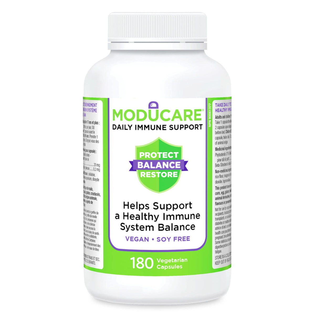 Moducare Daily Immune Support 180 Vegetarian Capsules Helps Support a Healthy Immune System Balance 180 Count (Pack of 1)