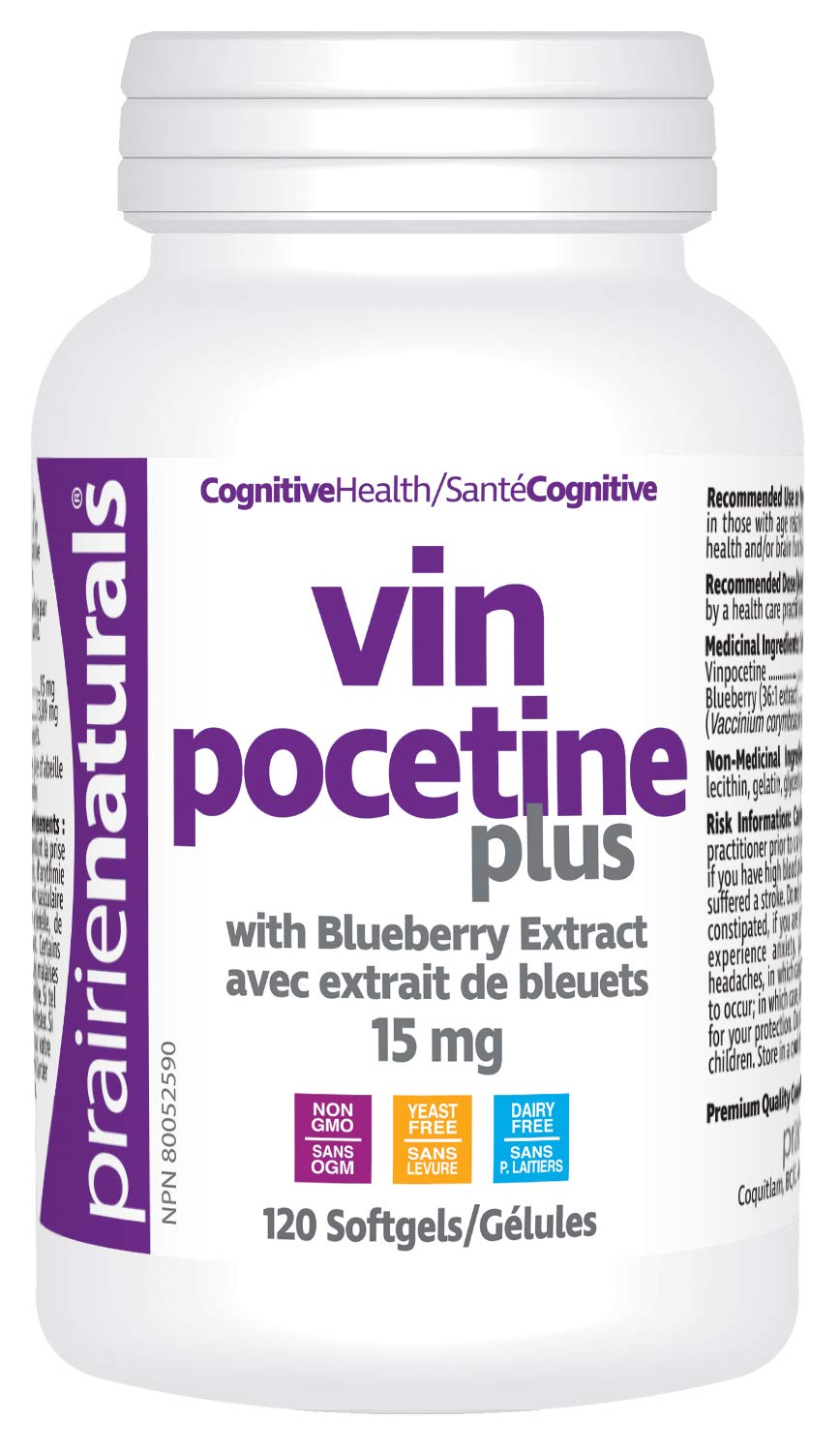 Prairie Naturals Vinpocetine with Blueberry Softgel - 120 Count