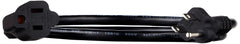 Amazon Basics 3-Foot Extension Cord - 13 Amps, 125V - Black