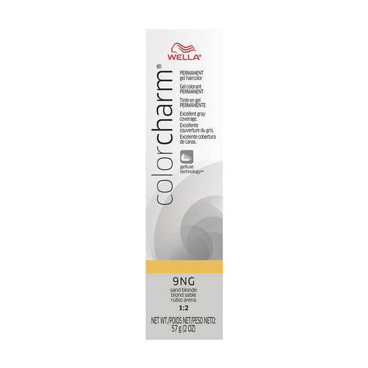 COLORCHARM Permanent Gel| Hair Color for Gray Coverage| 9NG Sand Blonde| 2 Fl oz.