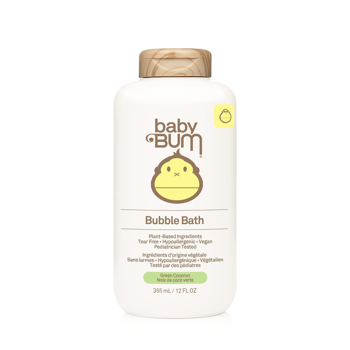 Baby Bum Bubble Bath - Natural Fragrance - Tear Free – Soothing Vegan Pediatrician green coconut - 355 mL