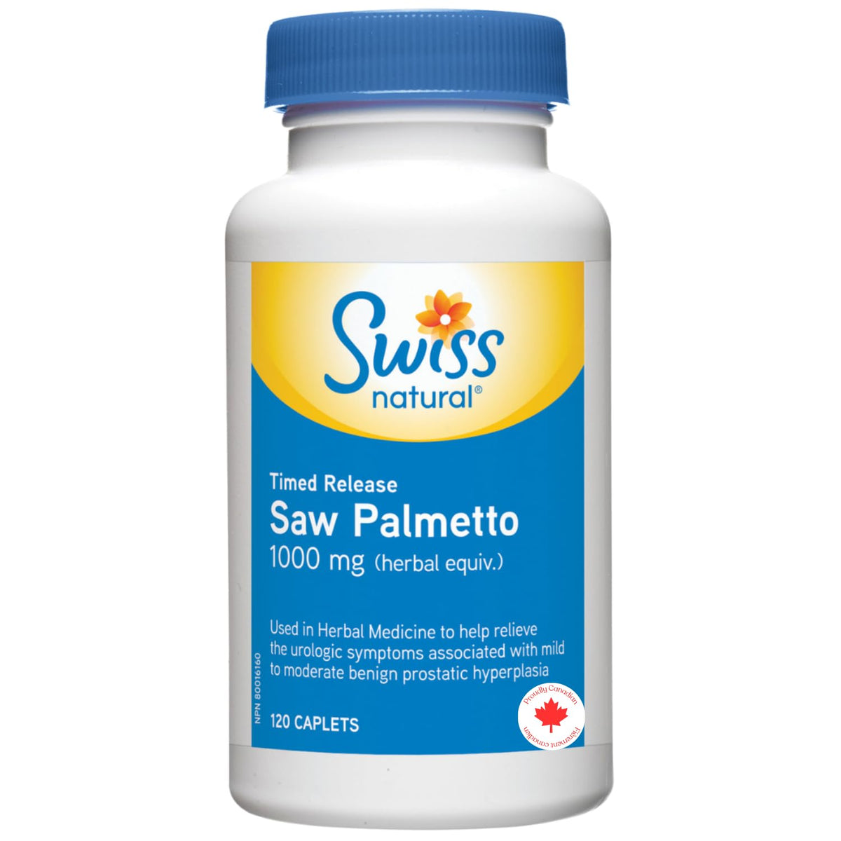 Swiss Natural Saw Palmetto Timed Release 1000mg Caplet 120