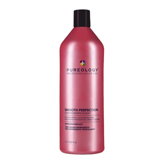 Pureology Smooth Perfection Conditioner, For Dry Frizz Prone Colour Treated Hair, For Smoothness, Made with Camellia Oil and Shea Butter, Vegan, Sulfate-Free, Paraben-Free