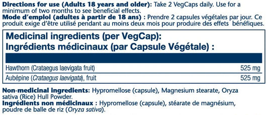 Solaray Hawthorn Berry, 1050mg | Cardiovascular Function & Healthy Circulation Support Crataegus Oxyacantha, Whole Berry Diet Supplement Non-GMO, 180 VegCaps (525mg Per Capsule), Natural Color