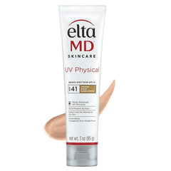 EltaMD UV Physical Tinted Mineral Sunscreen, Broad-Spectrum SPF 41, Chemical-Free Face Sunscreen for Sensitive Skin and Post-Procedure Skin, Non-Greasy, 3.0 oz