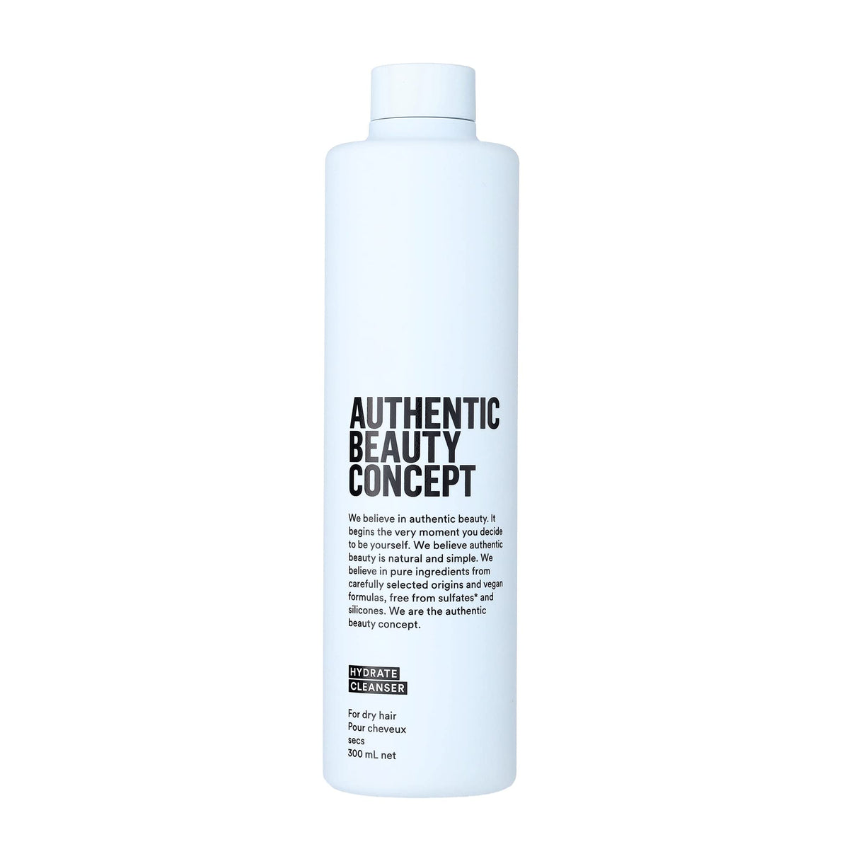 Authentic Beauty Concept Hydrate Cleanser, a Shampoo or Conditioner Great For Normal To Dry or Curly Hair, Adds Moisture and Shine, Vegan and Cruelty Free, Sulfate Free, 300mL