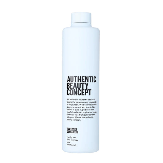Authentic Beauty Concept Hydrate Cleanser, a Shampoo or Conditioner Great For Normal To Dry or Curly Hair, Adds Moisture and Shine, Vegan and Cruelty Free, Sulfate Free, 300mL