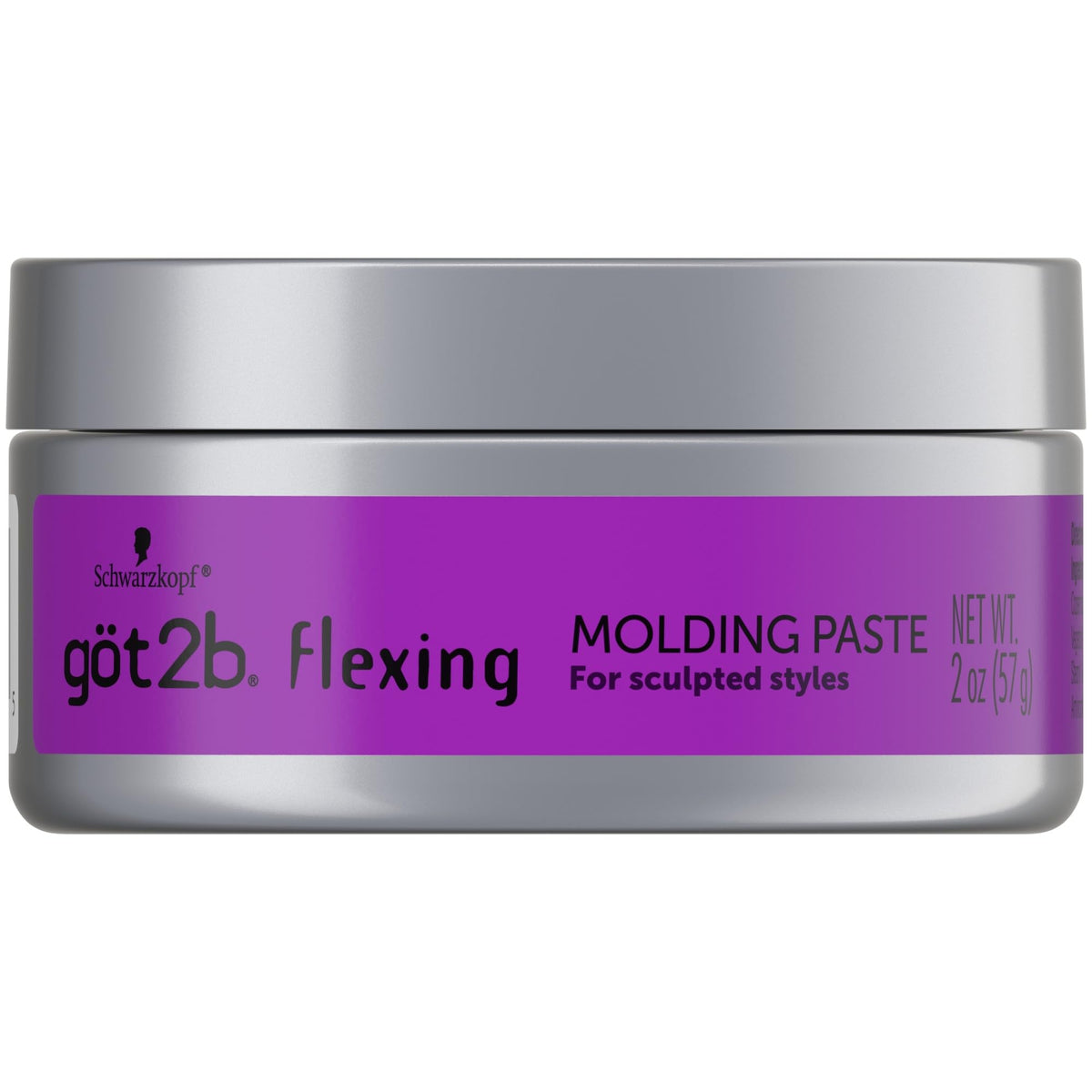 Got2b Flexing Molding Paste for Sculpted Hair Styles, 57g, Low Shine, Medium Hold Paste, for Short to Medium Length Hair