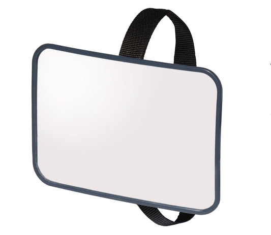 Jolly Jumper Baby Mirror Standard - Non-Rotating Wide View Rear-Facing Car Mirror with Headrest Mount & Shatter-Resistant Surface