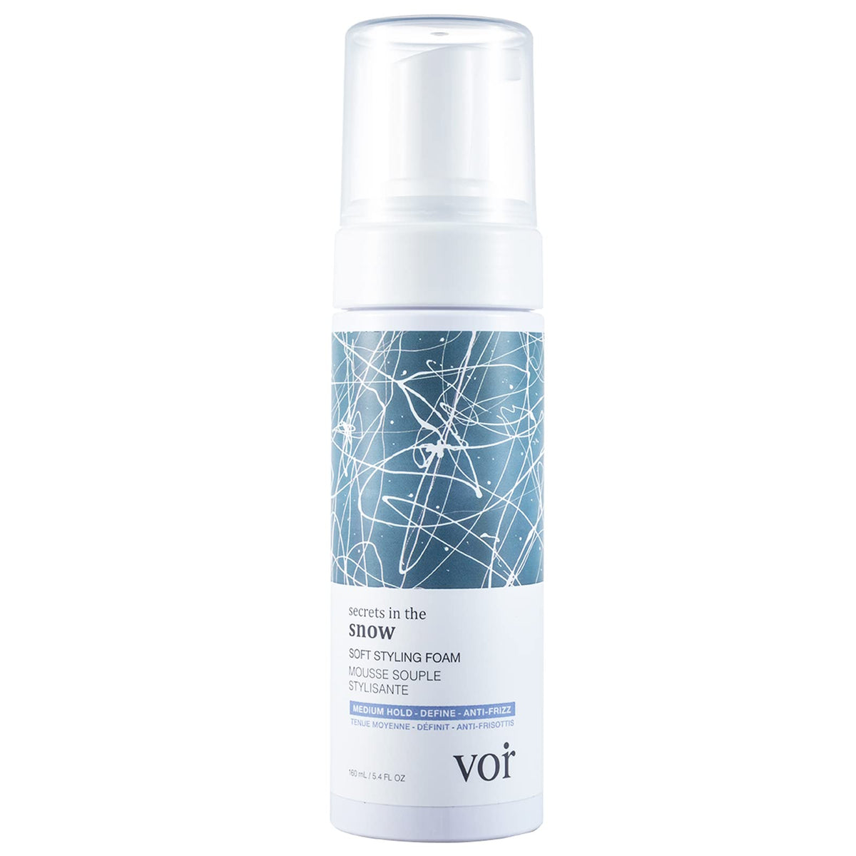 Voir Haircare Secrets in the Snow Soft Styling Foam, 5.4 Fl Oz