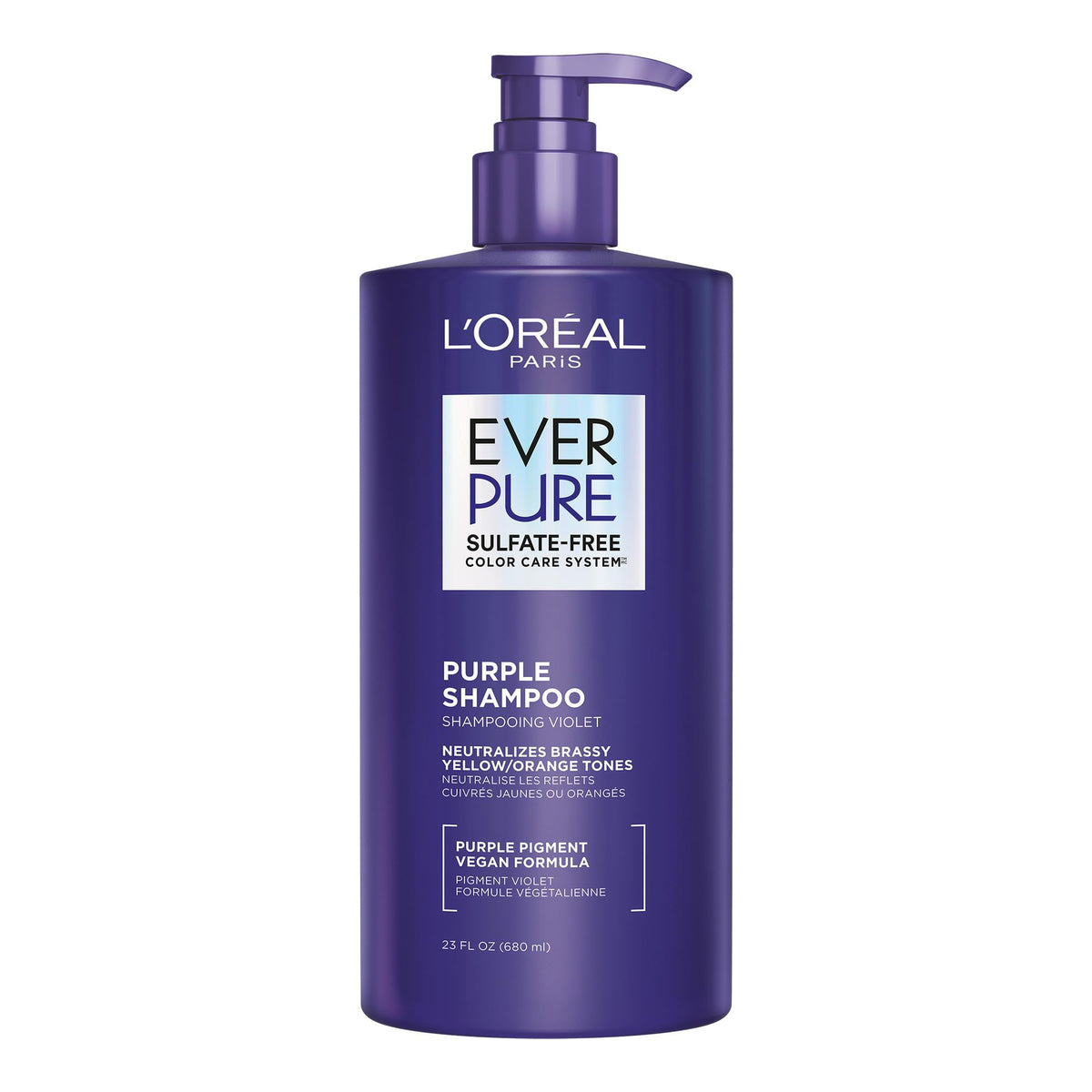 EverPure Sulfate-Free Shampoo, Purple Shampoo for Blonde Hair, Bleached, Brown Highlighted, Silver and Gray Hair, With Purple Pigments, Pack of 1, 680ml