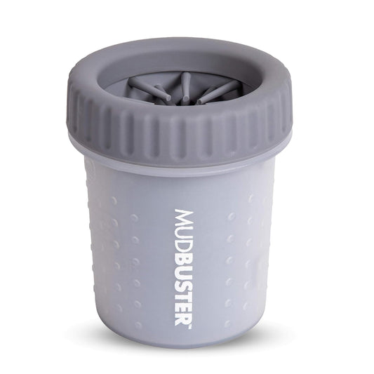 Dexas MudBuster Portable Dog Paw Cleaner, Premium Quality Small Light Gray Pet Accessory