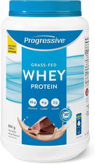 Progressive Grass-Fed 100% Whey Protein Powder Chocolate, 26g of New Zealand Whey Concentrate per Scoop for Muscle Gain, Pasture-Raised, Non-GMO, Canadian-Made Antibiotic-free, Hormone-free, 850 g