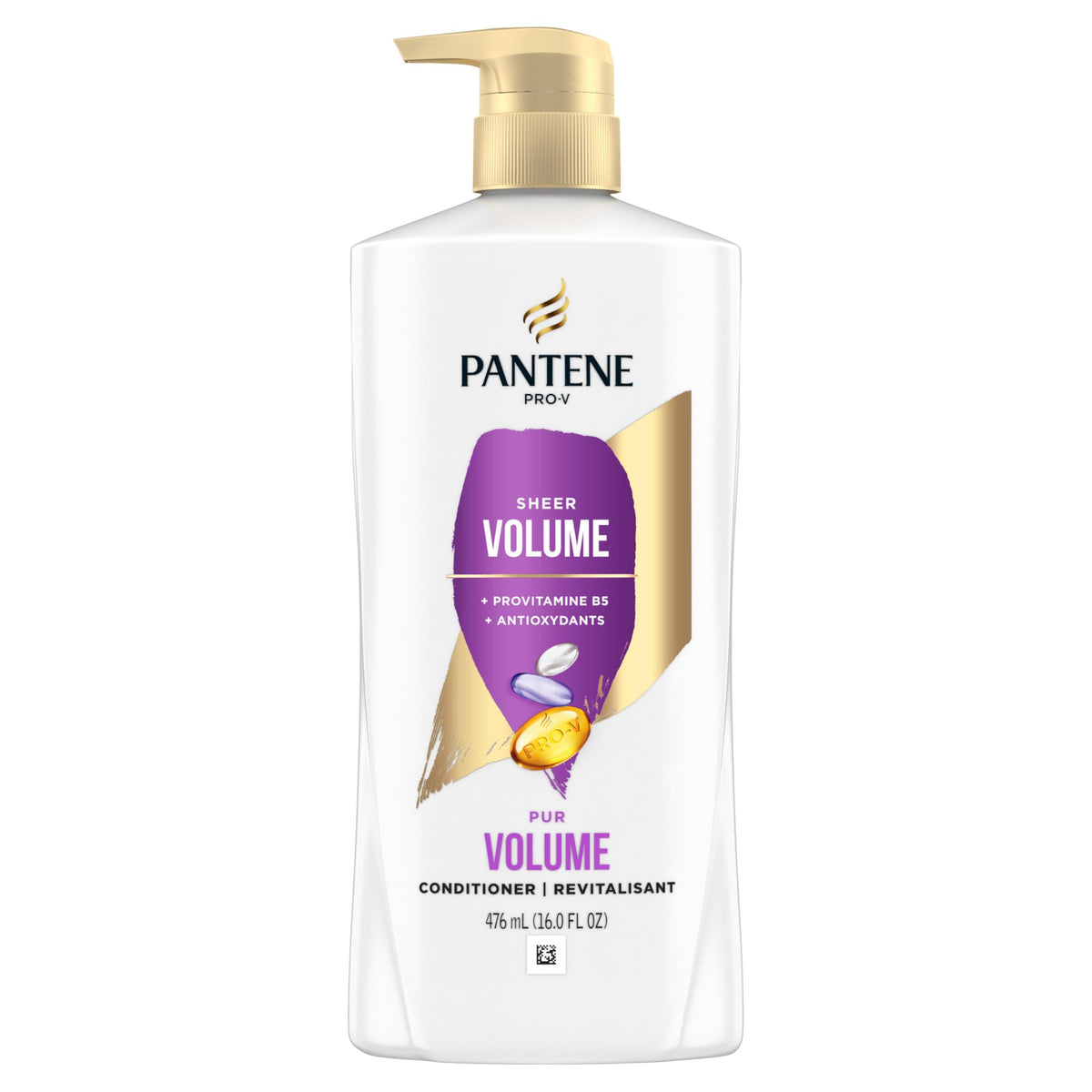 Pantene Conditioner for Fine Hair, Volume & Body, Safe for Color-Treated Hair, 476 mL