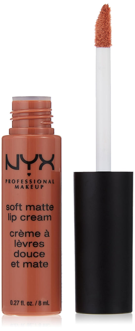 NYX PROFESSIONAL MAKEUP Soft Matte Lip Cream, High-Pigmented Liquid Lipstick - Abu Dhabi (Deep Rose-Beige), 8 mL