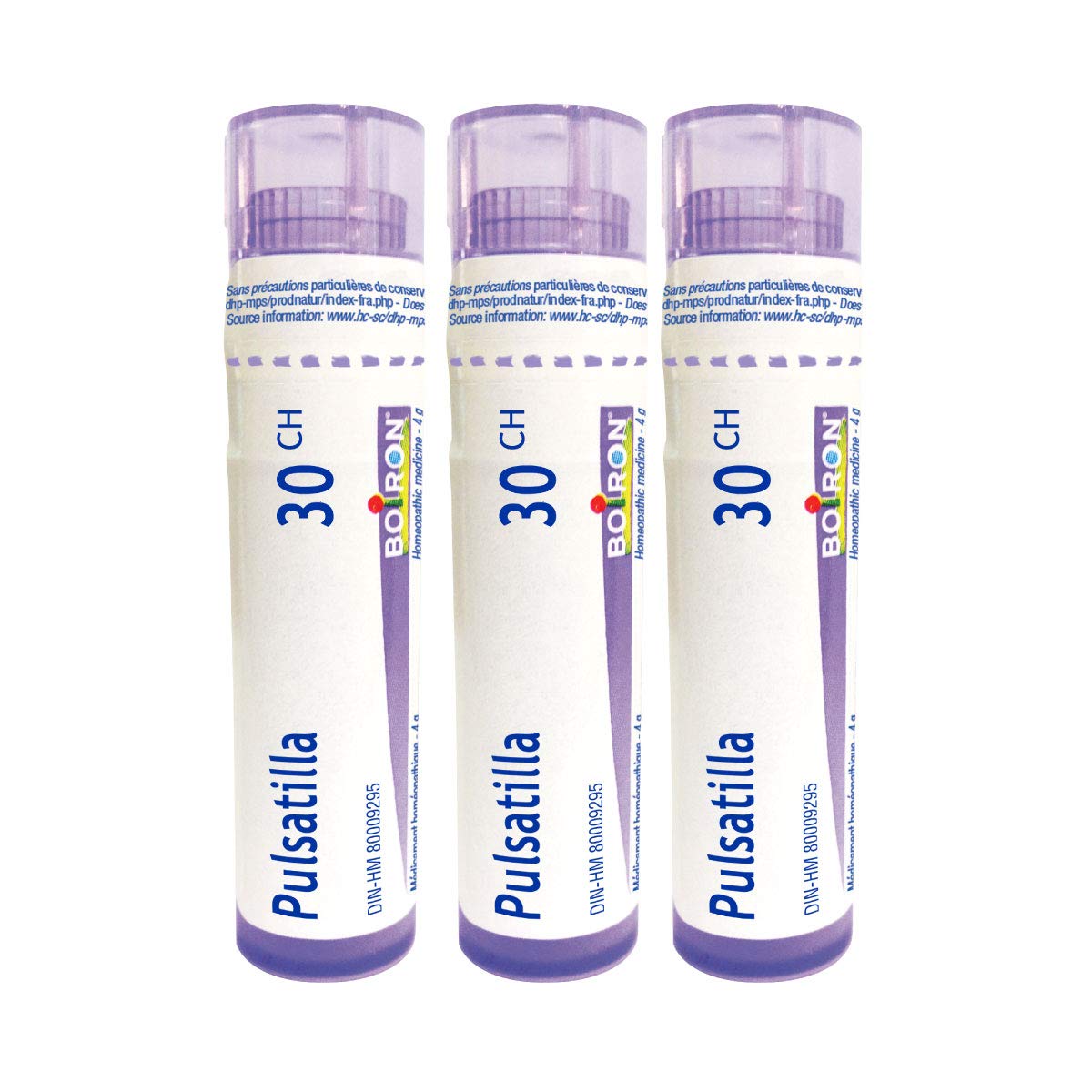 Boiron Pulsatilla 30ch.Homeopathic medicine 3 tubes (4g each tube)