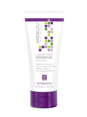 Andalou Naturals Lavender Thyme Shower Gel - Refreshing and Ultra-Hydrating Shower Gel, Luxurious Blend of Rosehip, Argan Oils, and Coconut Water, 251 mL.