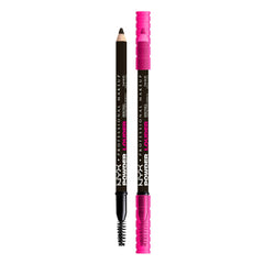 NYX Professional Makeup Powder Louder, Brow Pencil, 12HR Wear, Buildable Thickening Micro-Fibers, Soft Matte Pigments, Natural Brow Look, Vegan Formula, Shade: Black