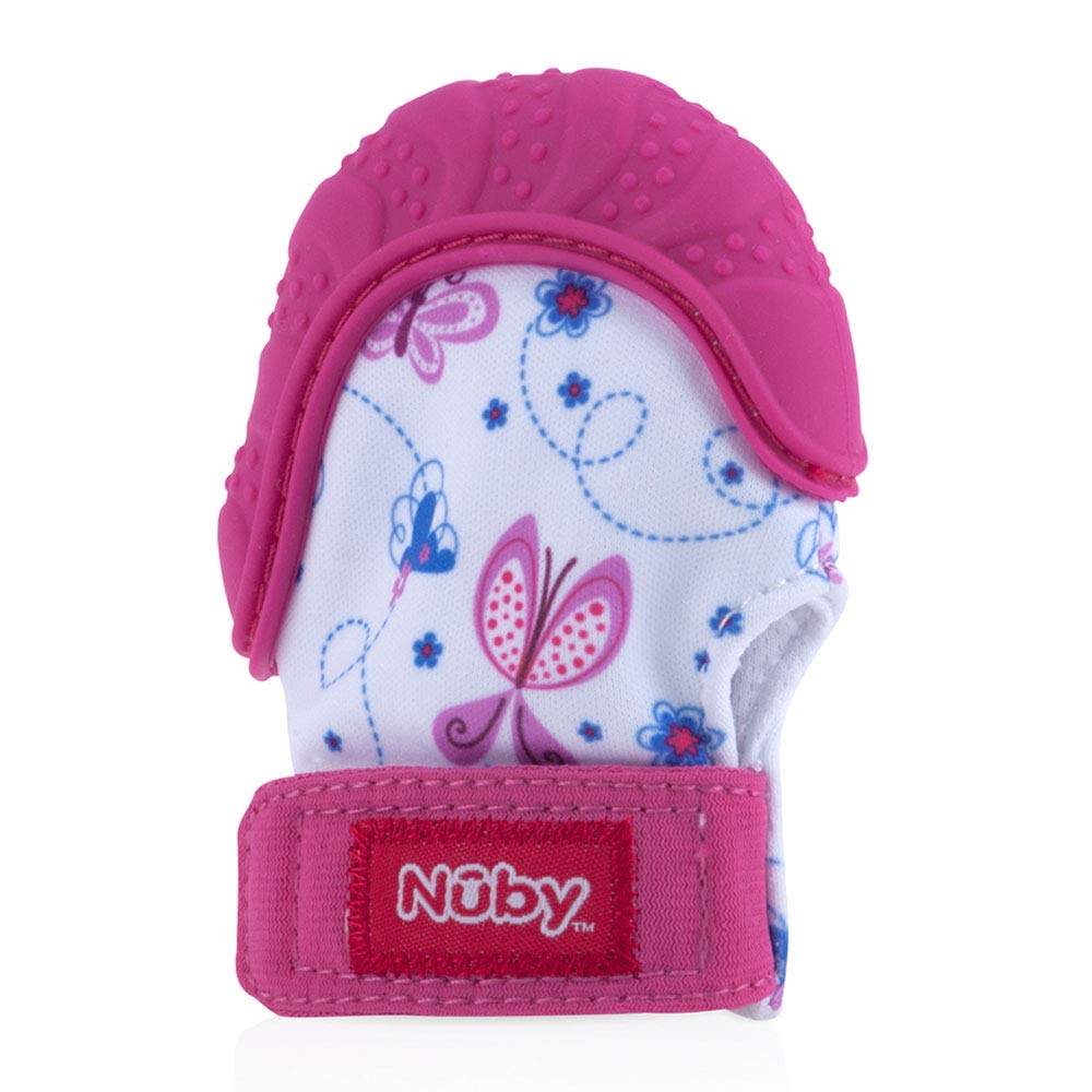 Nuby Happy Hands Teething Mitten Butterflies