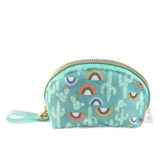 Itzy Ritzy Everything Storage Pouch; Small Zipper Pouch Holds 2 Pacifiers; Snap Handle Attaches to Diaper Bag, Stroller or Purse; Holds Earbuds, Chargers, Change or Disposable Bags (Cactus)