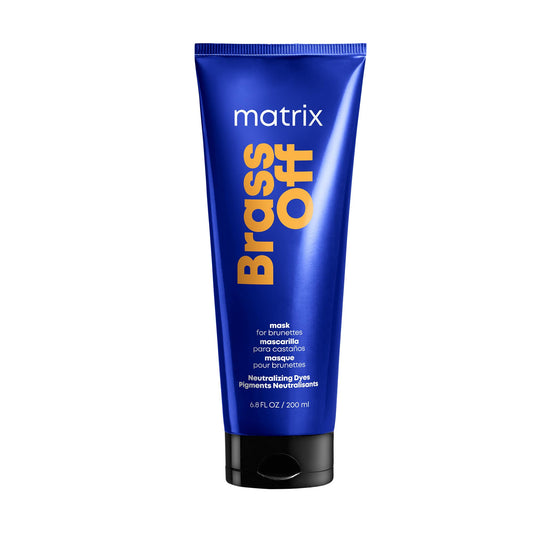 Matrix Blue Hair Mask, Brass Off Deep Conditioning Toning, Neutralizes Orange and Brassy Tones, Tones Brunette and Blonde Hair