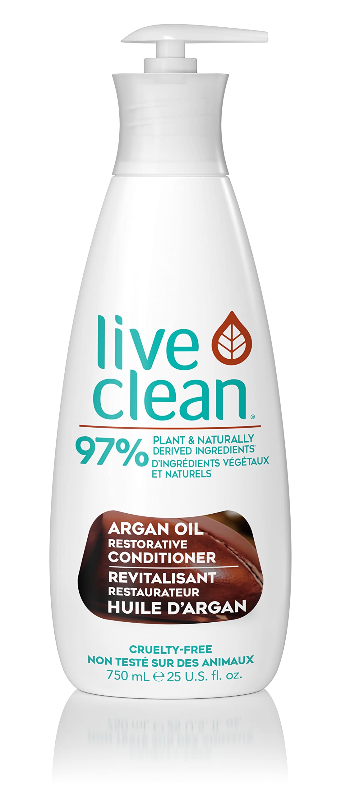 Live Clean Conditioner, Moisturizing Argan Oil, 750 mL