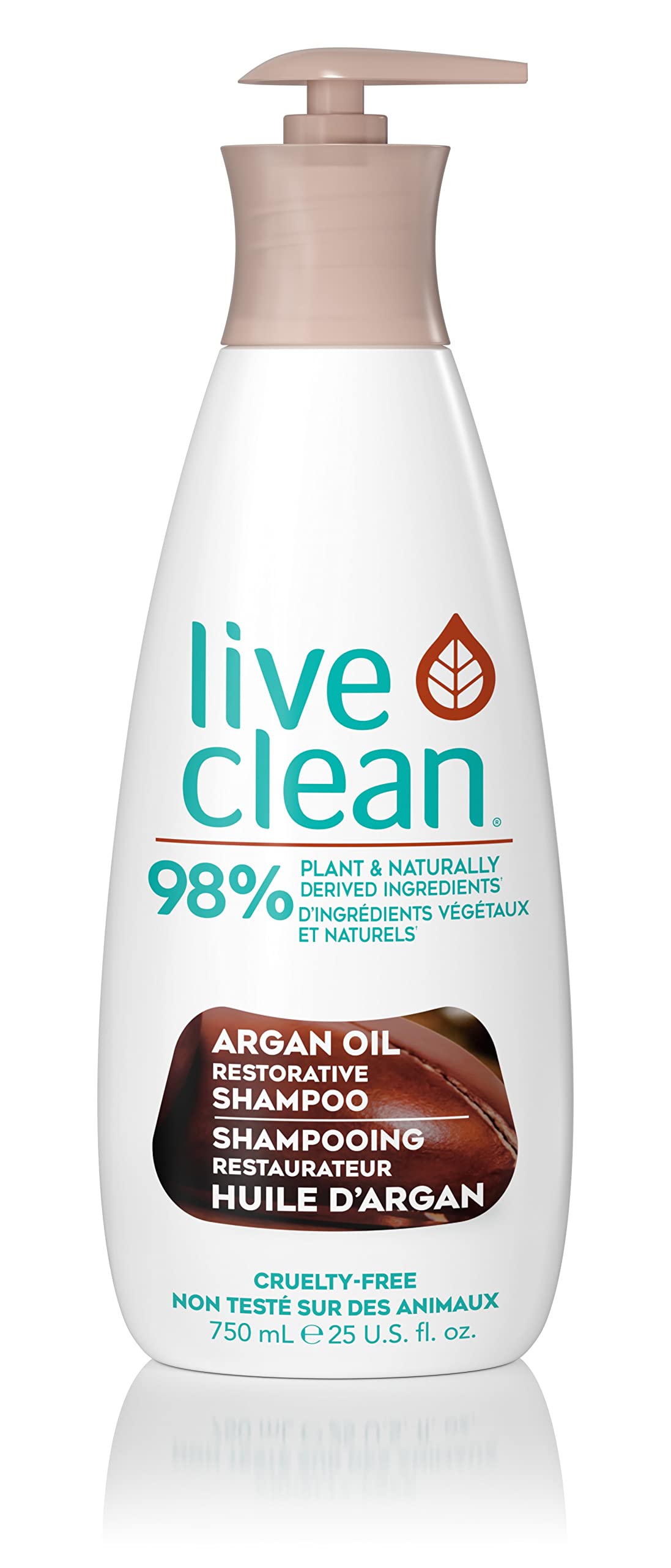 Live Clean Argan Oil Restorative Shampoo, 750 mL