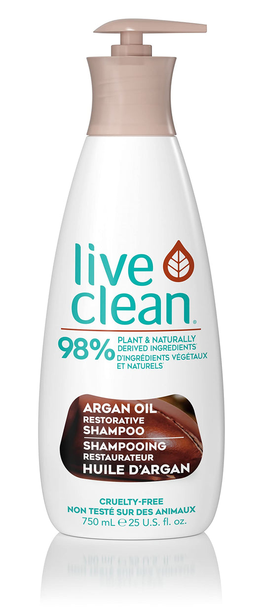 Live Clean Argan Oil Restorative Shampoo, 750 mL