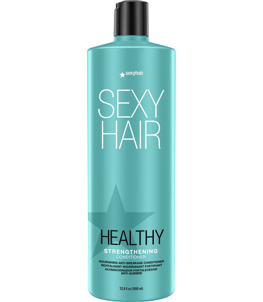 SexyHair Healthy Strengthening Anti-Breakage Conditioner, 33.8 Oz | Helps Provide Stength and Flexibility to Damaged Hair | SLS and SLES Sulfate Free