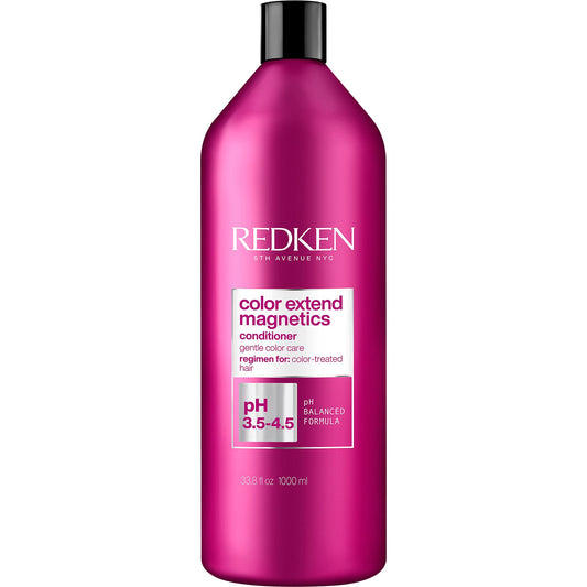 Redken Color Extend Magnetics Conditioner, For Color Treated Hair, Protects Color & Adds Shine, With Amino Acid, Sulfate-Free, 1000 ML