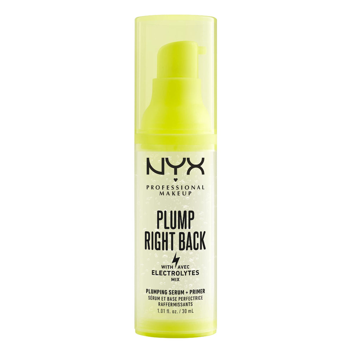 NYX Professional Makeup, Plump right back, Primer serum, Hydration, Vegan Formula - 01 Clear, 30mL