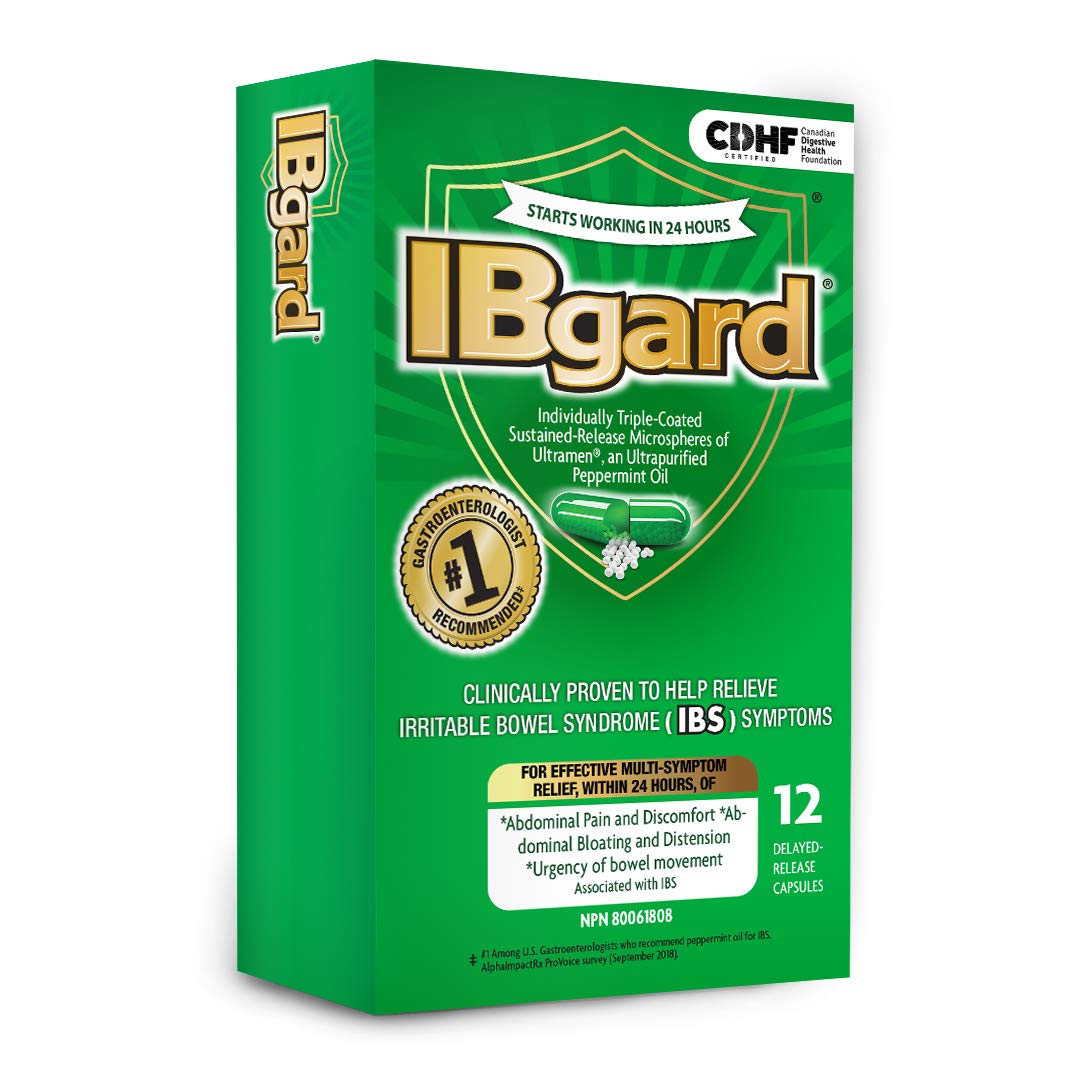 IBgard®, Natural Health Product for the relief of IBS symptoms, 12 capsules