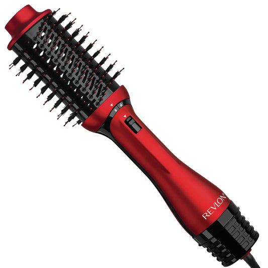 Revlon ‎RVDR5298HOLF One-Step Volumizer PLUS, Tourmaline Ionic Technology, Ionic Hair Dryer, Hot Air Brush, Less Frizz, 4 Heat/Speed Settings, Travel Friendly, Holiday Edition, Red