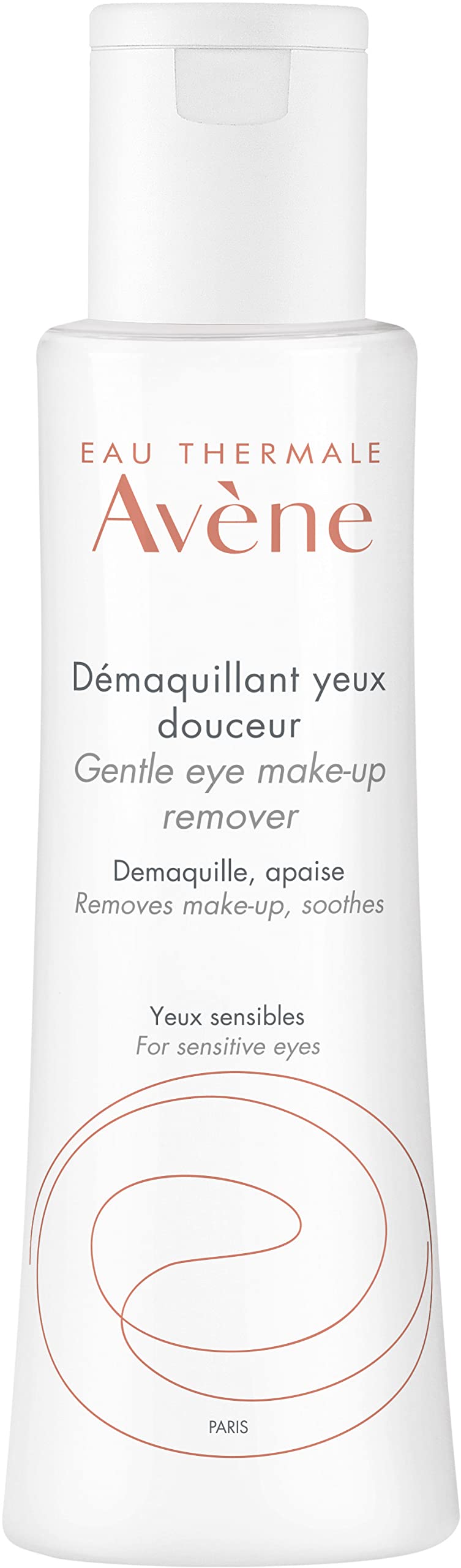 Eau Thermale Avene Gentle Eye Make-up Remover, Oil-Free, Hypoallergenic, Non-Comedogenic, 125 ml