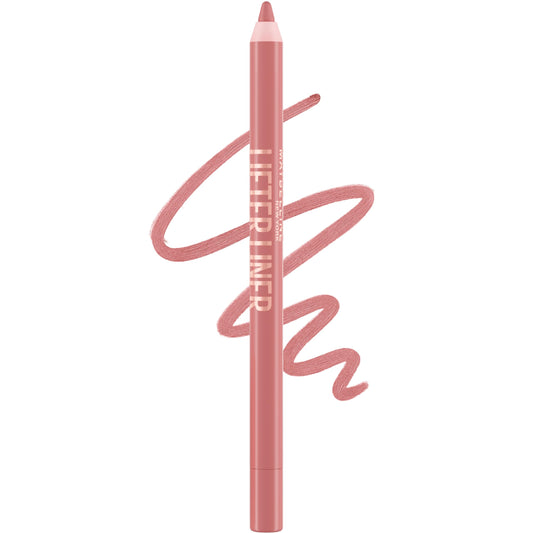 Maybelline Lifter Lip Liner, Long-Lasting, Smooth Glide Application, Formulated With Hyaluronic Acid, Smooth Easy Overlining, Shade: Line Leader (Pink Nude), 1.2 g