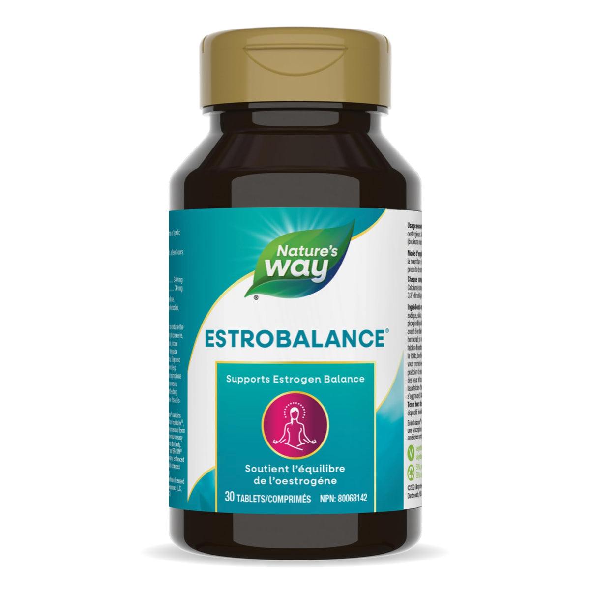 Nature's Way Estrobalance DIM Supplement – Estrogen Metabolism and Balance Supplement – Helps Prevent Osteoporosis – Supports Bone Health & Muscle Function – 340 mg Calcium - 30 Vegetarian Tablets