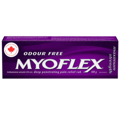 Myoflex Pain Relief Rub | Odourless | Provides Deep Penetrating Relief of Muscle Soreness & Joint Pain | Menthol Free | Stain Free | Non-Greasy | Great For Ages 2+ | 100 grams (Maximum Strength)
