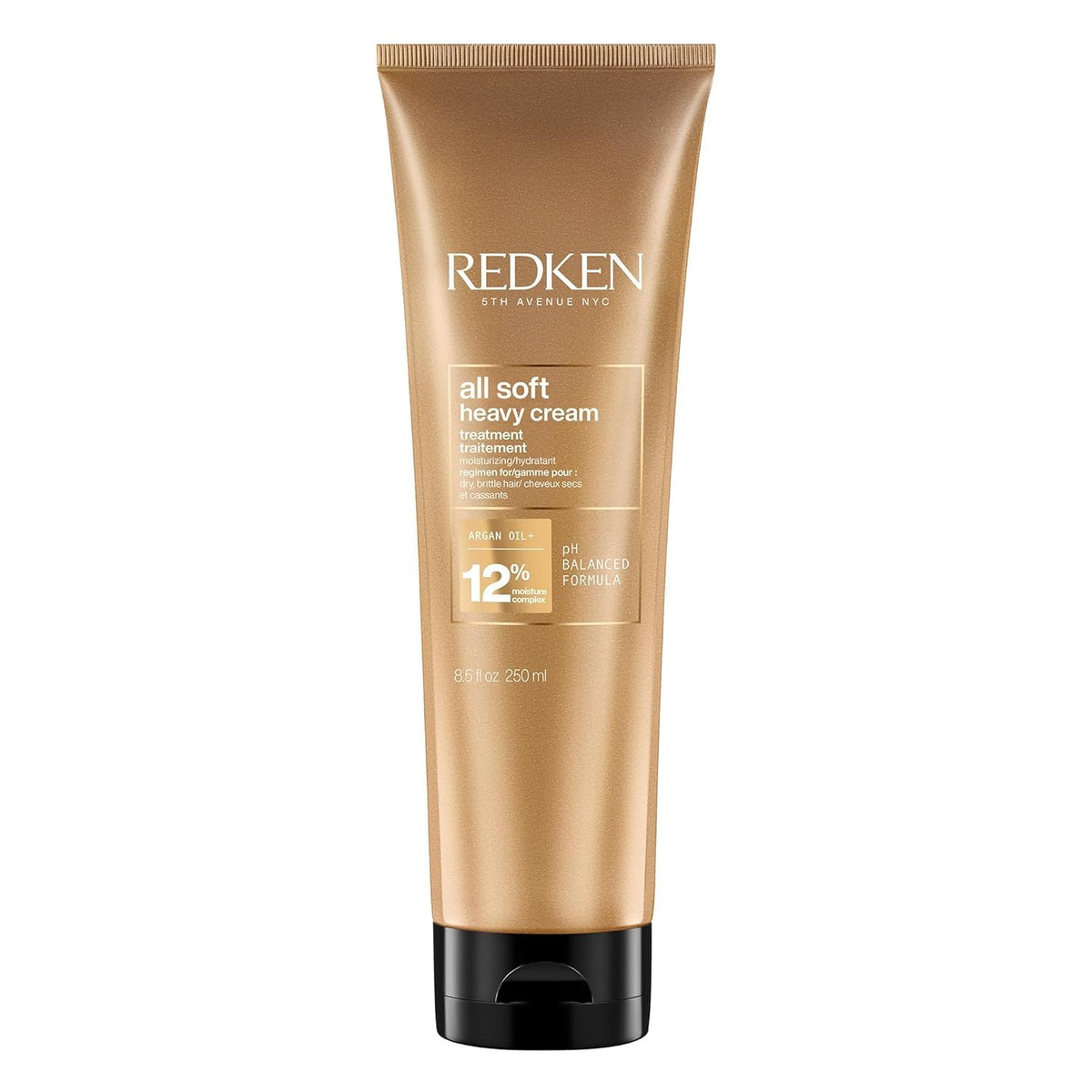 Redken All Soft Heavy Cream Hair Treatment, Conditions And Controls Frizz, Adds Shine, Smoothness, With Argan Oil, Moisturizing Mask For Dry And Brittle Hair, 250ml