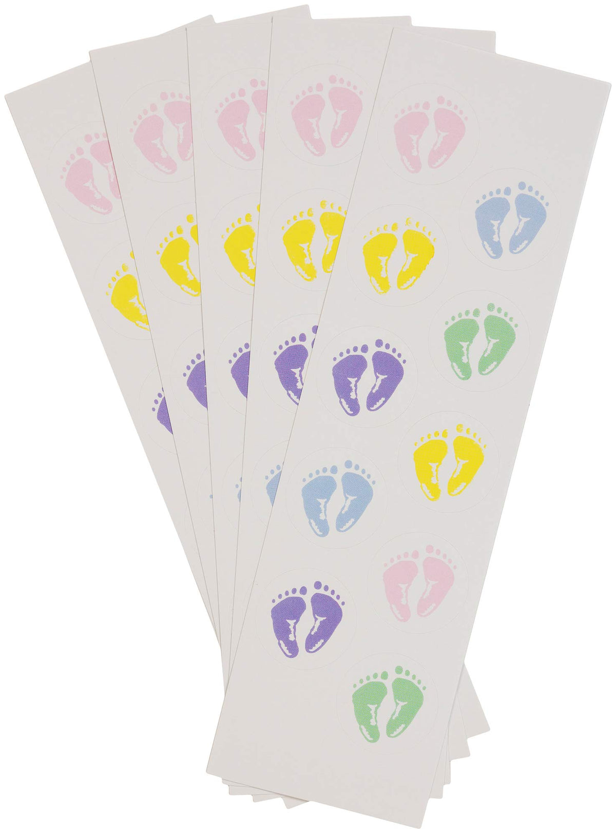 Simplicity Baby Feet Envelope Seal Stickers for Baby Shower Invitations, 50pc