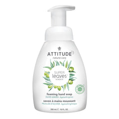 ATTITUDE Foaming Hand Soap, Made in Canada, EWG Verified, Dermatologically Tested, Plant and Mineral-Based, Vegan Personal Care Products, Olive Leaves, 10 Fl Oz