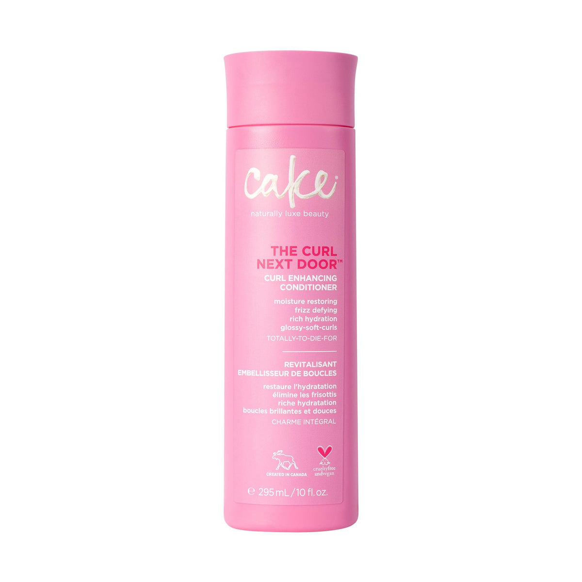 Cake Beauty Curl Conditioner, The Curl Friend – Moisturizing & Rich Hydration – For Frizz Control & Humidity Blocking – Sunflower Seed Oil & Argan Oil – For Curly Hair – 10 Fl Oz / 295 ml