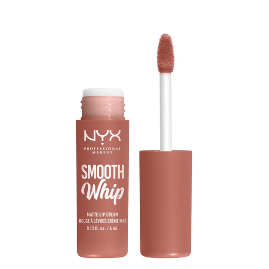 NYX PROFESSIONAL MAKEUP, Smooth Whip, Matte Lip Cream, Shea + cocoa butter, Vegan Formula - 23 LAUNDRY DAY (Dark Nude)