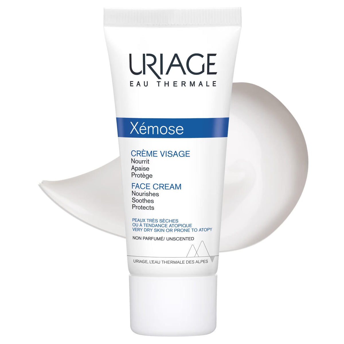 Uriage Xémose Face Cream - Daily Moisturizer For Dry, Sensitive Skin Prone to Atopic Eczema - Moisturizer For The Whole Family - Fragrance-Free - 40ml