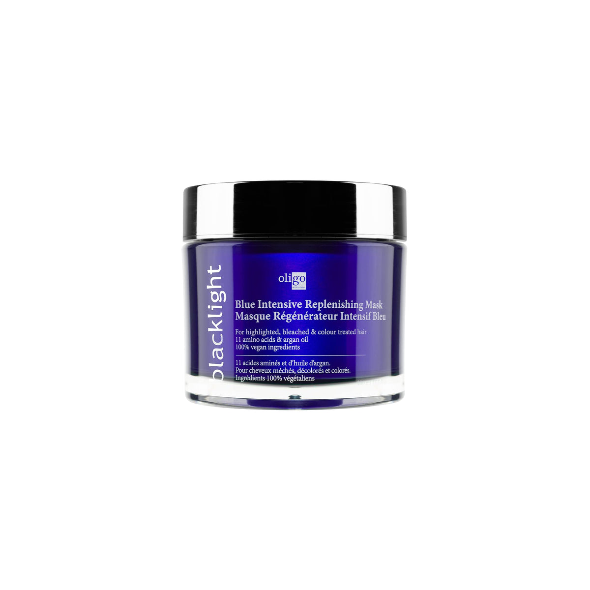 Oligo Professionnel Blacklight Blue Intensive Replenishing Hair Mask for Colour Treated Hair and Growth with 11 Amino Acids | Damaged Hair Treatment Mask | Sulfate Free Hair Mask, 200g