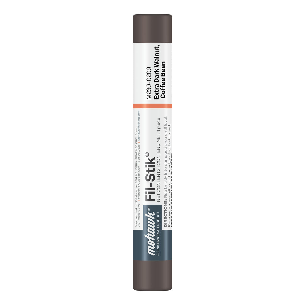 Mohawk Fill Stick (Fil-Stik) Putty for Wood Repair (Extra Dark Walnut) - Rub On Semi-Soft Wax Filler