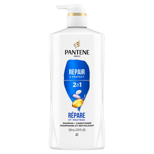 Pantene Repair & Protect 2-in-1 Shampoo & Conditioner, 530 mL