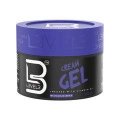 L3VEL3 Cream Hair Gel - Delivers Medium Hold and Volume - Provides Long Lasting Shine - Flake Free Formula - Enriched with Vitamin B - Adds a Refreshing Fragrance - Rinses out Easily - 250 ml