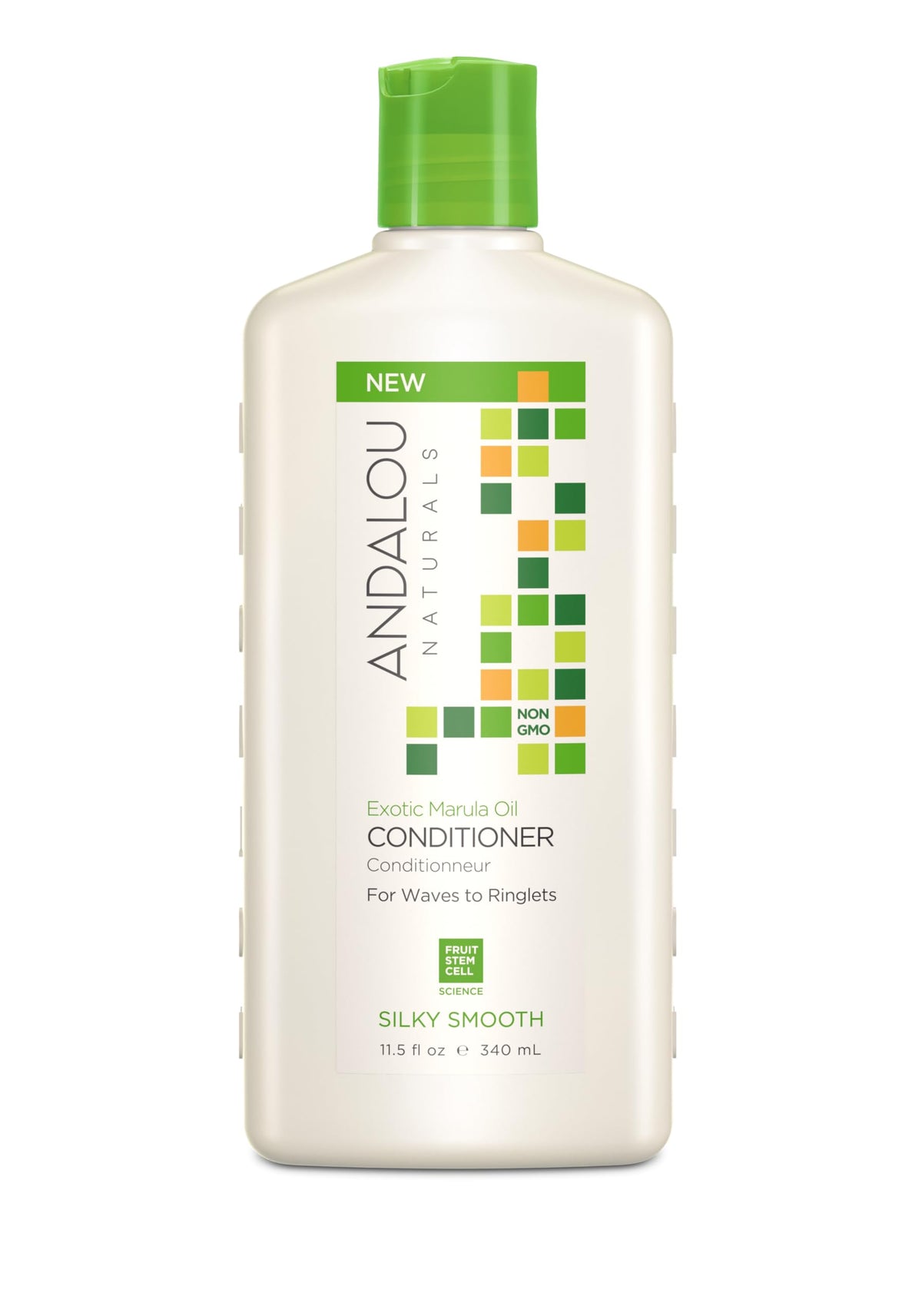Andalou Naturals Exotic Marula Oil Conditioner - Silky Smooth Hair Conditioner for Defiant, Curly & Coarse Hair, 340 mL