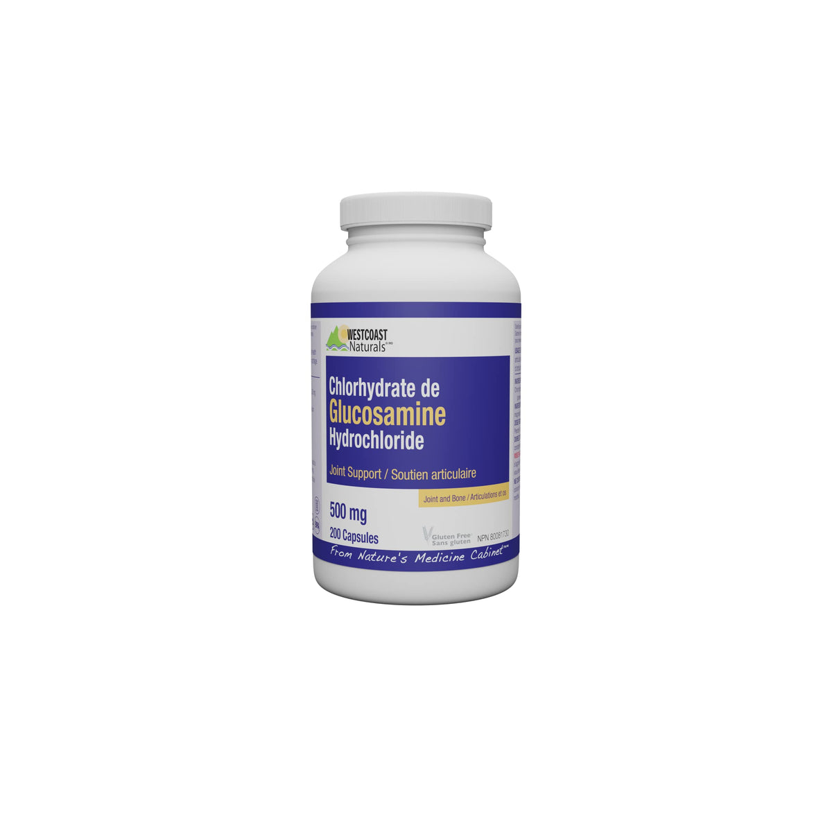 WESTCOAST NATURALS Glucosamine Hydrochloride Capsules, 200 Count