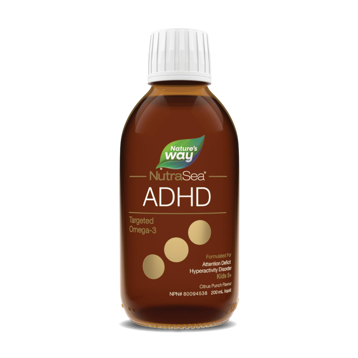 NutraSea ADHD Targeted Omega-3, 940 mg of EPA + DHA, 80 mg of GLA, 500 IU Vitamin D3, 200 ml Liquid